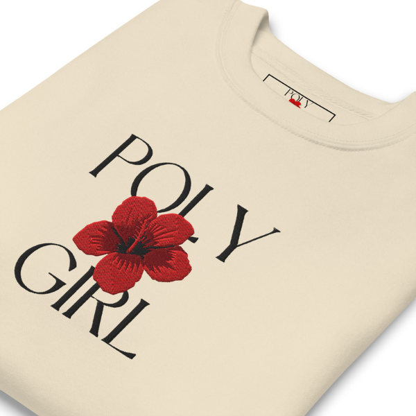 Premium Signature Embroidered Logo Poly Girl Sweatshirt