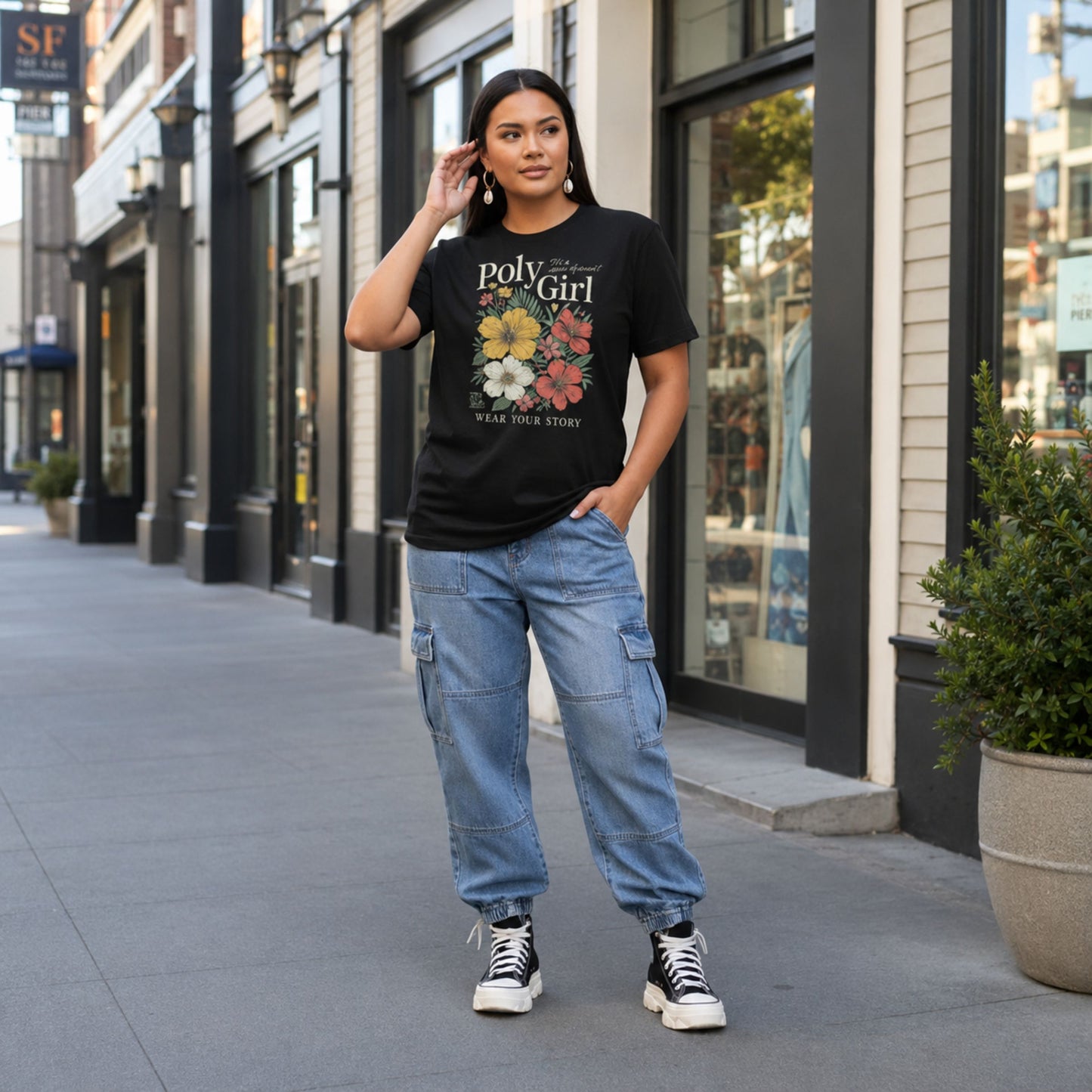 Poly Girl Floral State of Mind Tee