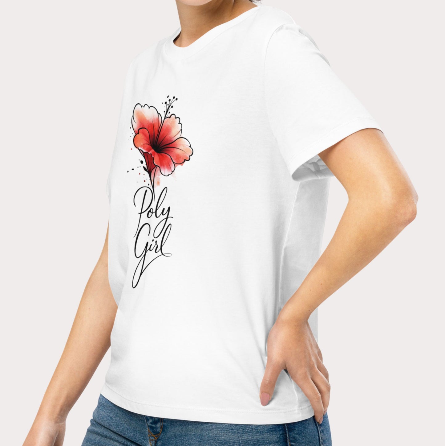 Watercolor Hibiscus Hint Tee