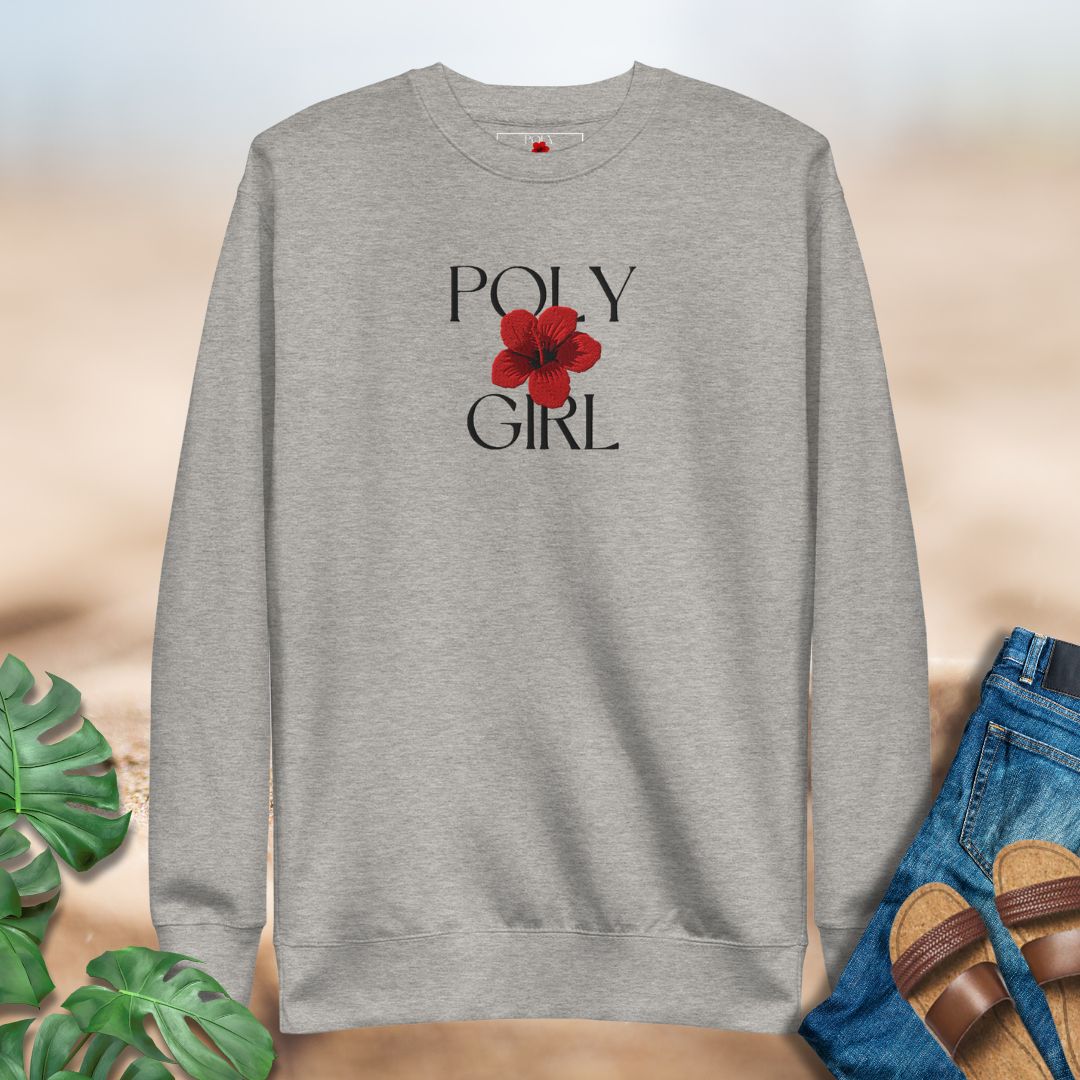 Premium Signature Embroidered Logo Poly Girl Sweatshirt