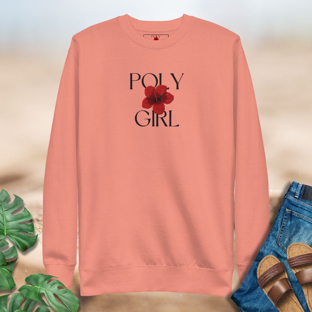 Premium Signature Embroidered Logo Poly Girl Sweatshirt