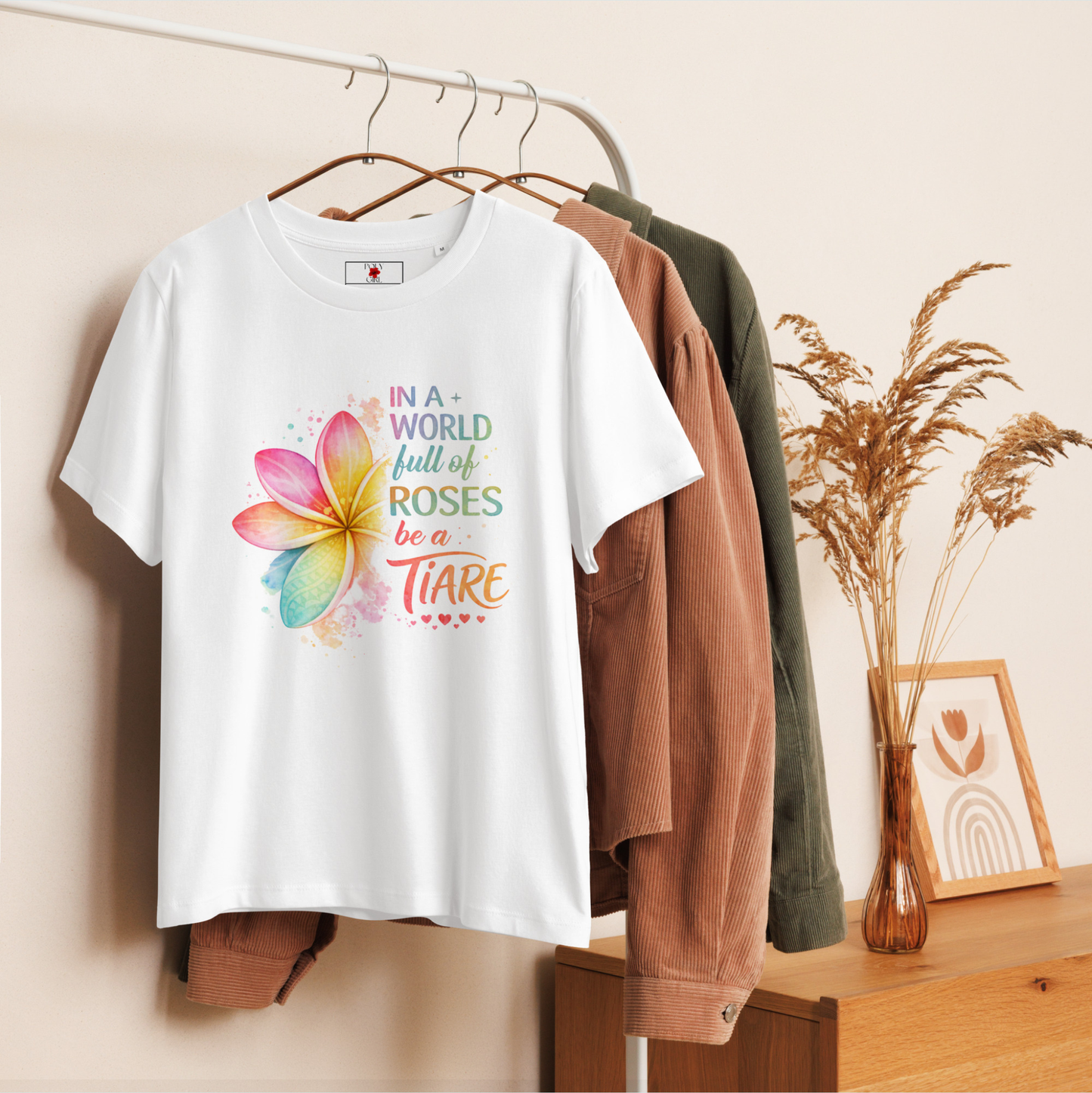 Be a Tiare tee by Poly Girl on a hanger