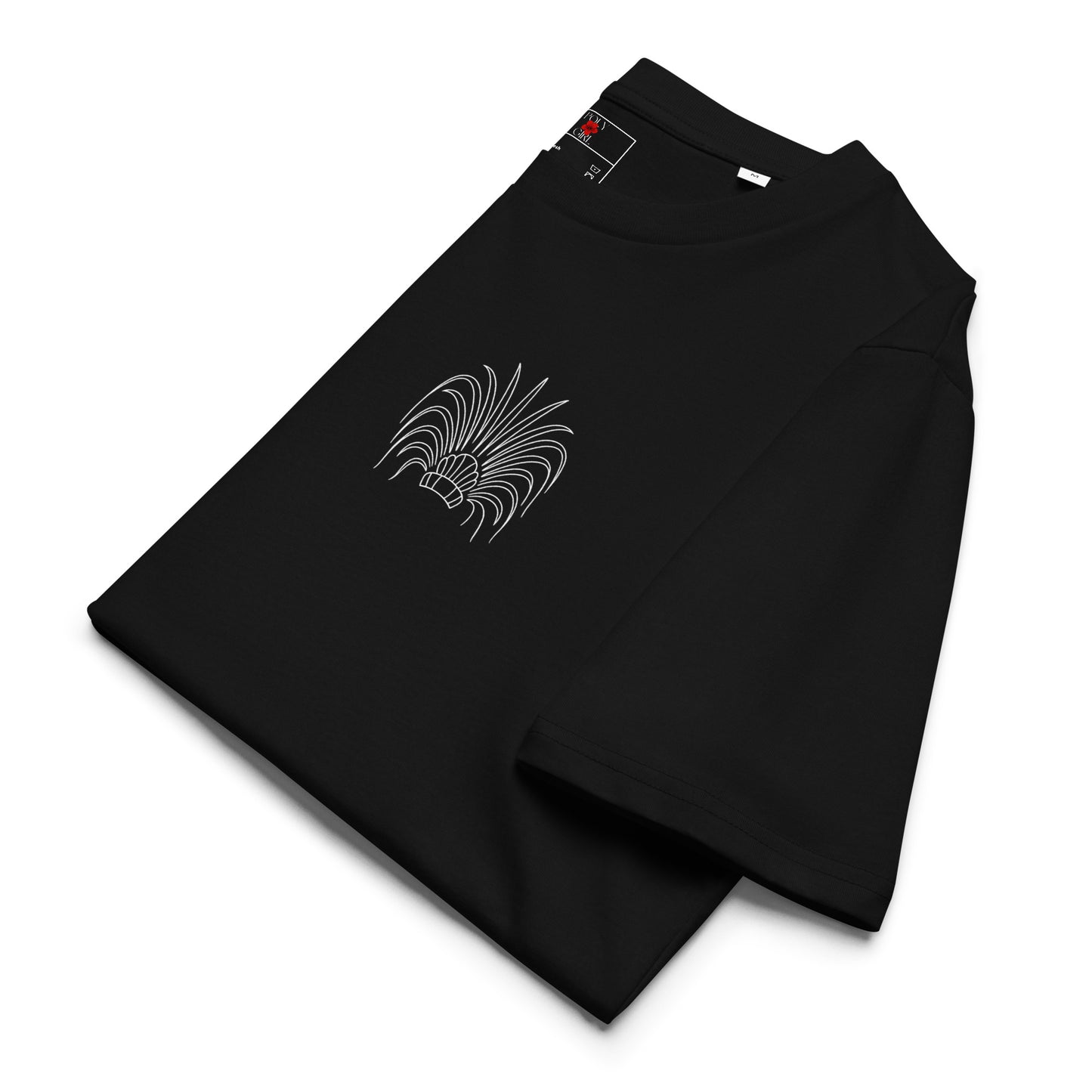 Black Tshirt by Poly Girl with image of Tahitian costume