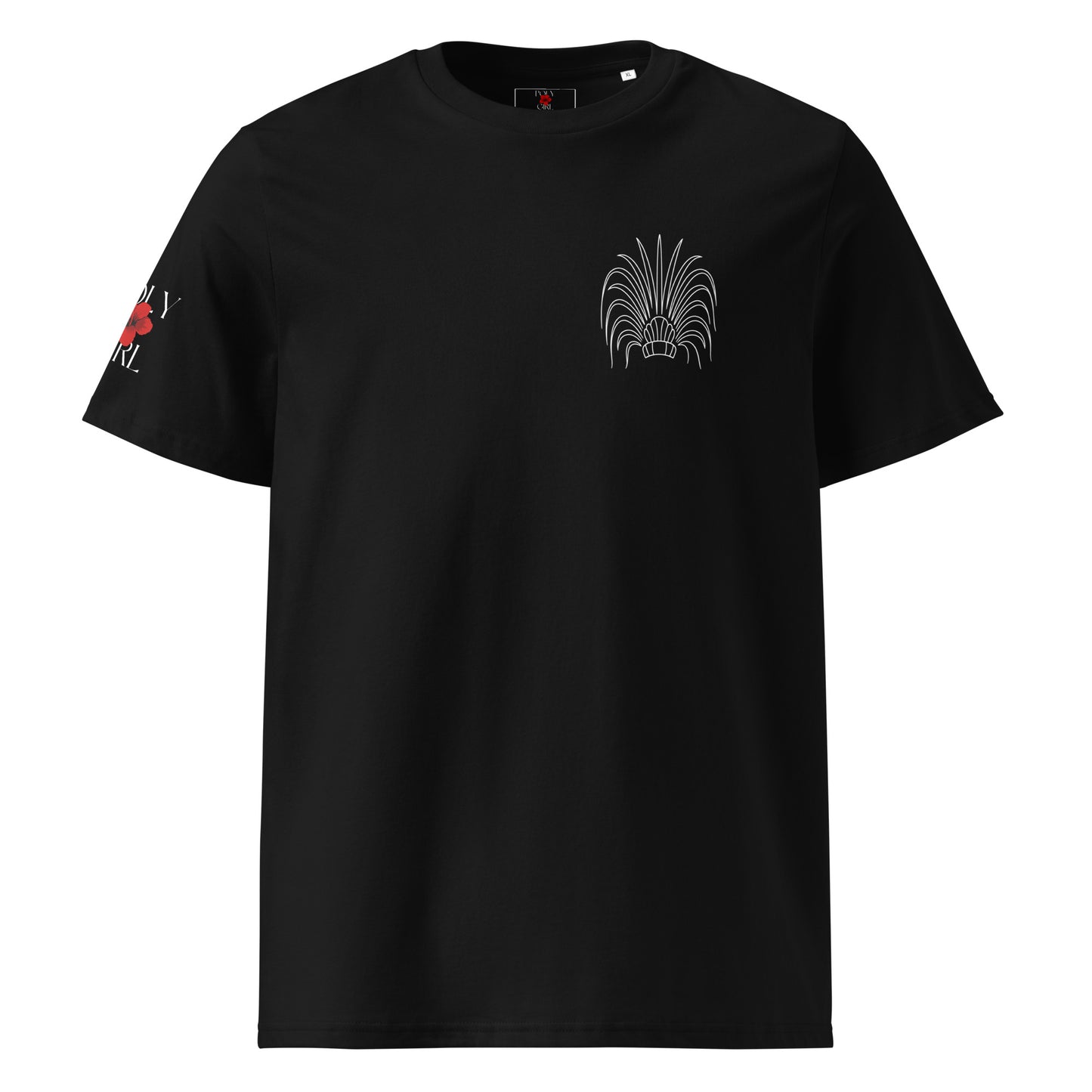 Black tshirt by Poly Girl - design of Tahiti costume