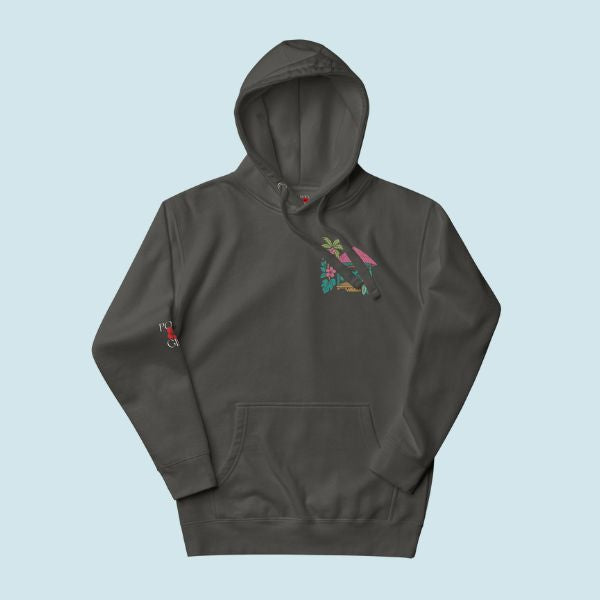 Front view of Fale o Pasifika hoodie