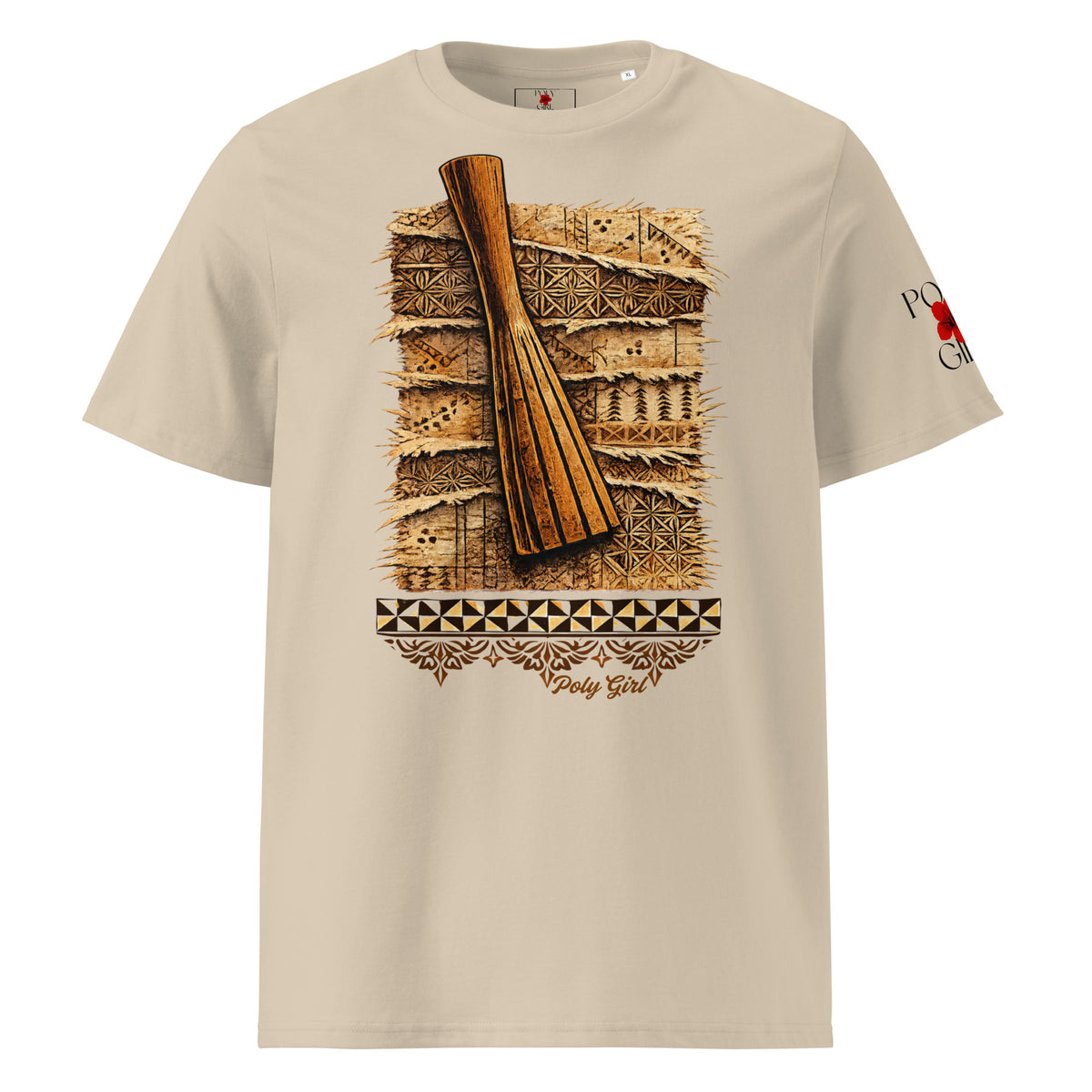 Ike and Kupesi Tee in beige by Poly Girl