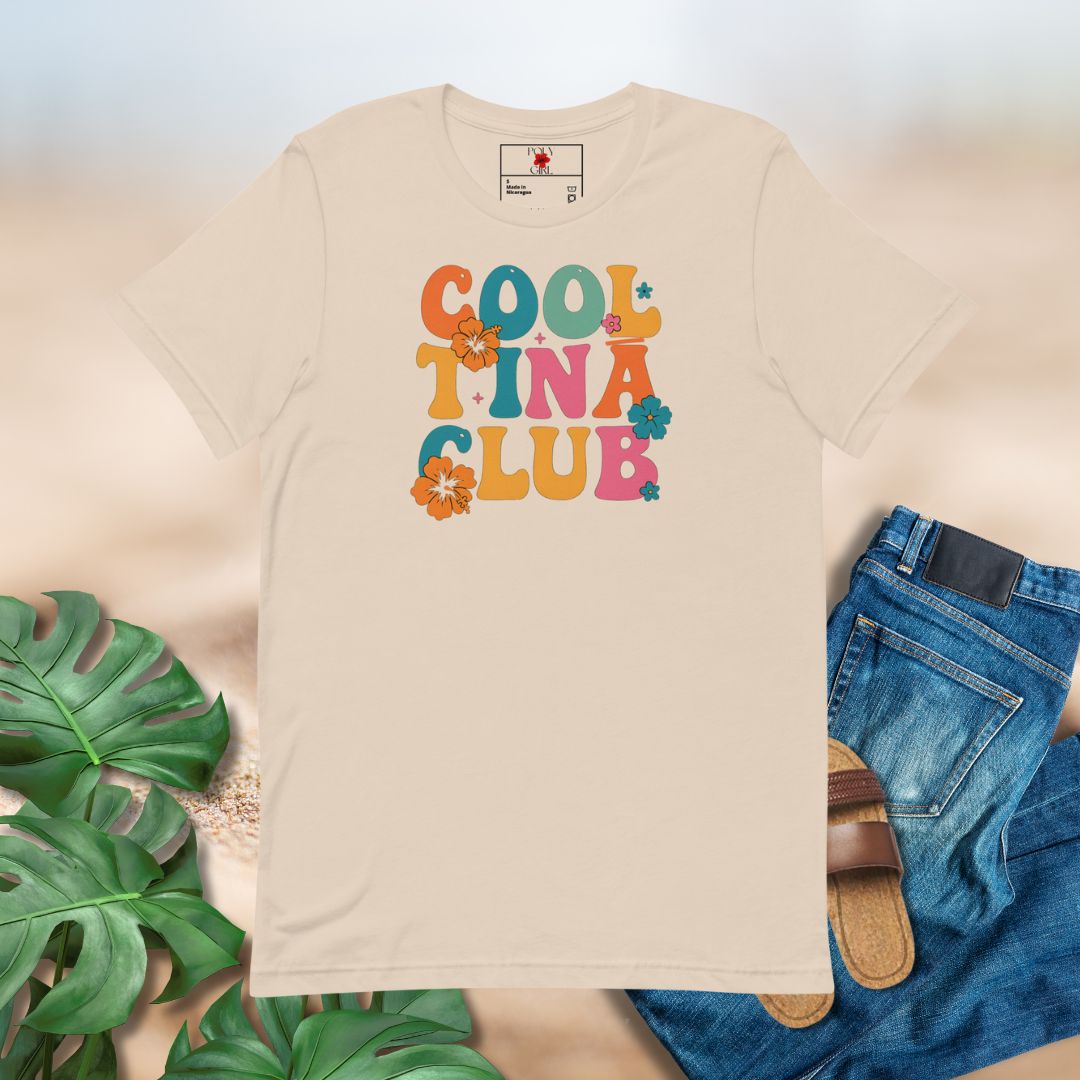 Samoan Cool Tina Club Tee in Beige