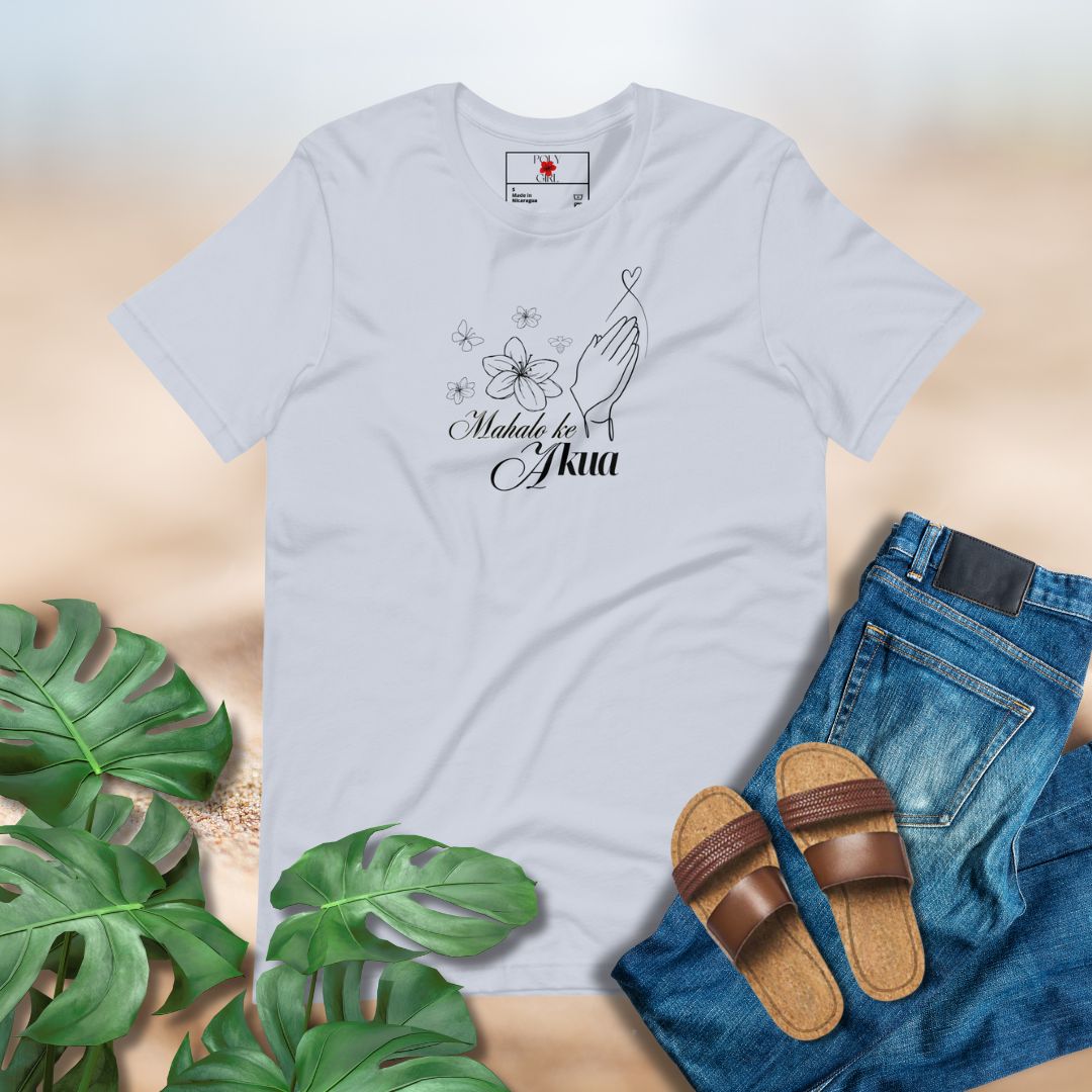 Mahalo ke Akua Tshirt Light Blue