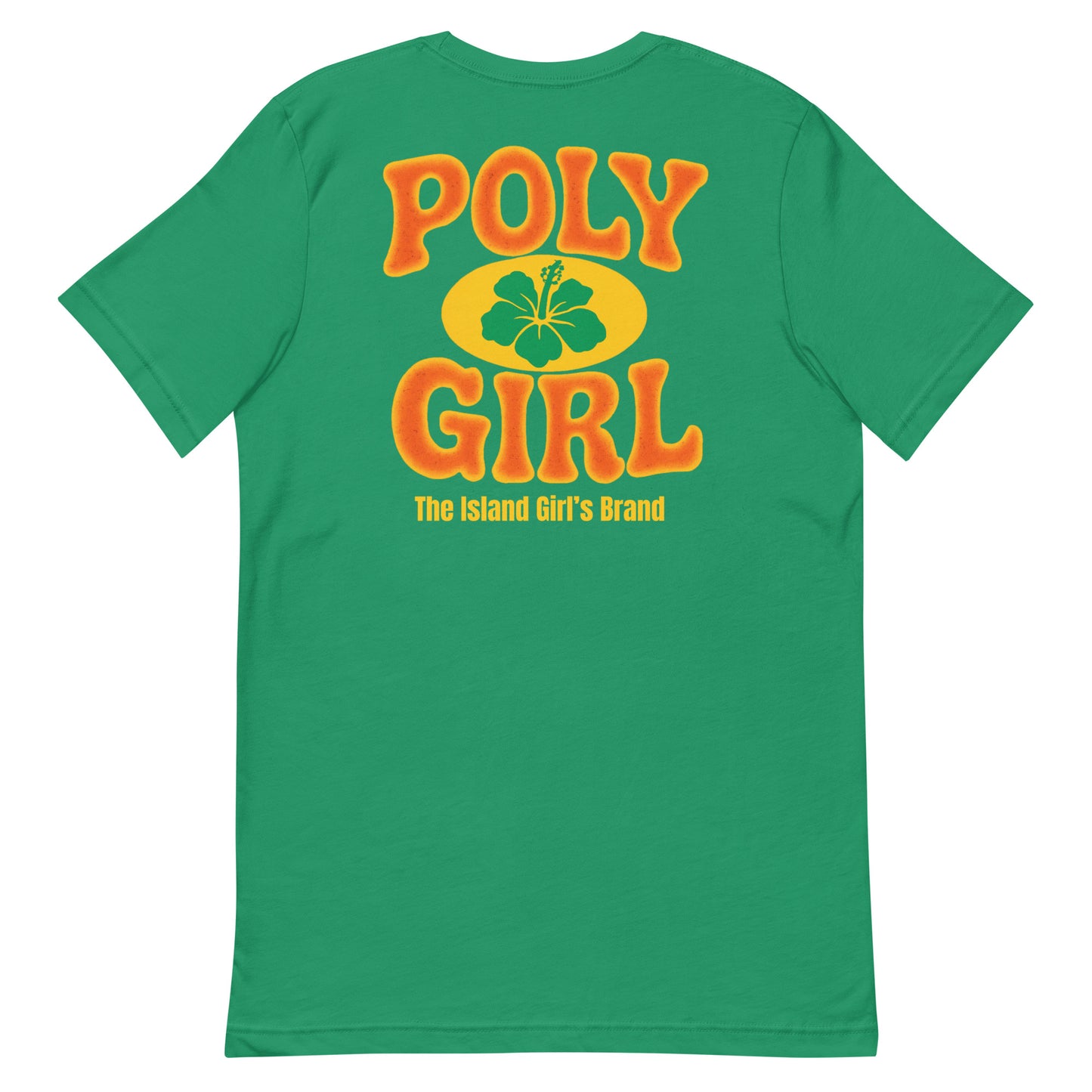 Poly Girl, The Island Girl’s Brand t-shirt featuring hibiscus emblem design