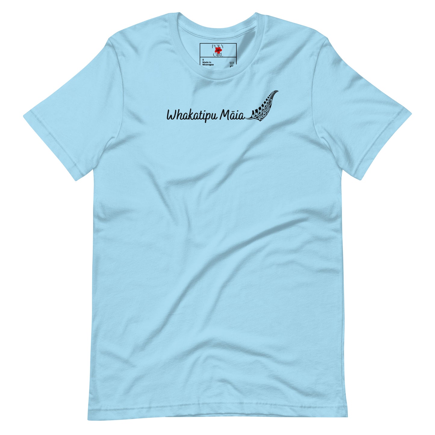 Whakatipu Maia T-shirt by Poly Girl in blue