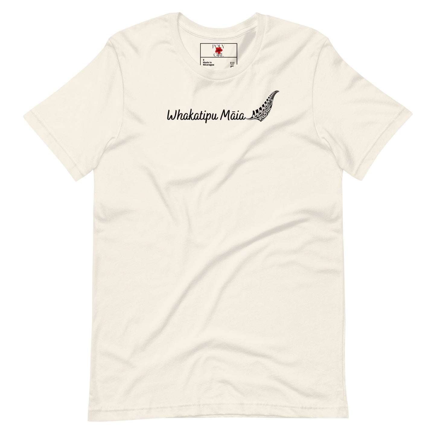 Whakatipu Maia T-shirt by Poly Girl in vintage white