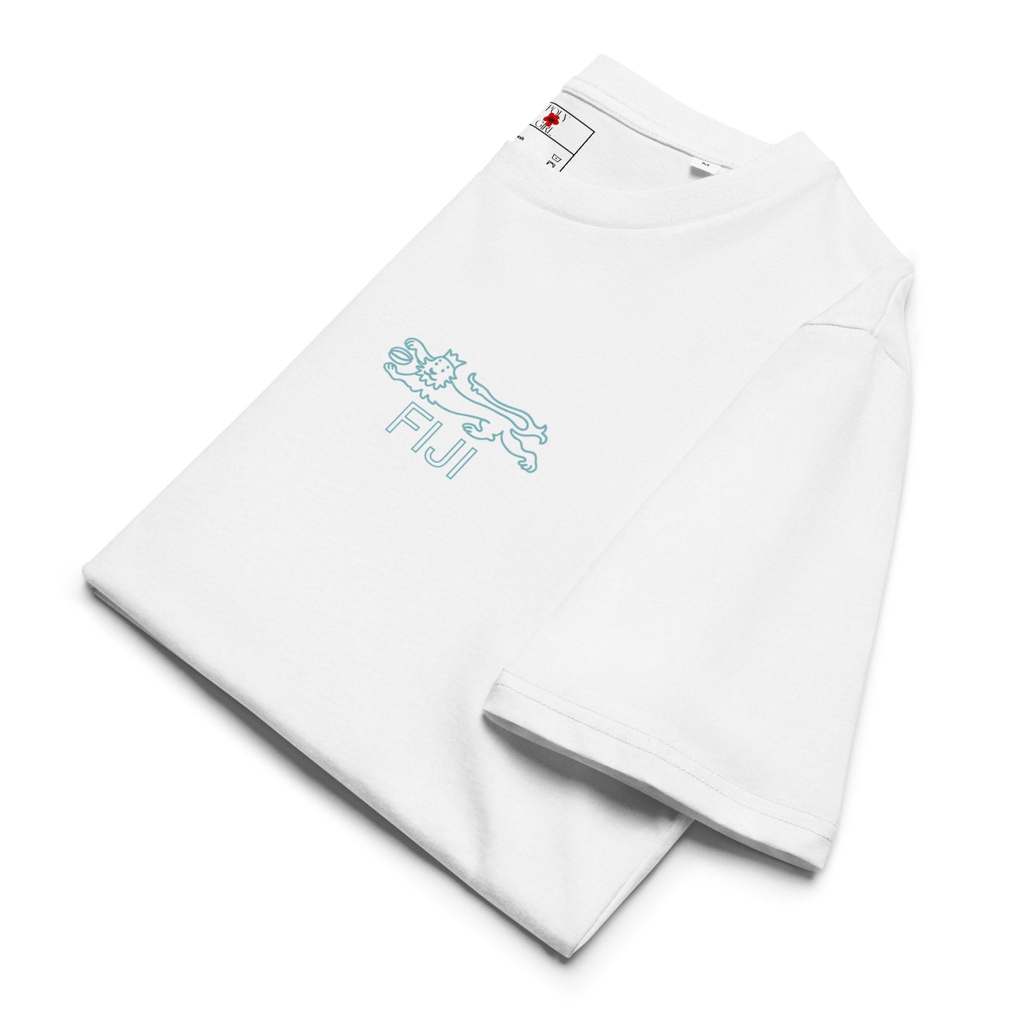 White Fiji inspired design t-shirt by Poly Girl