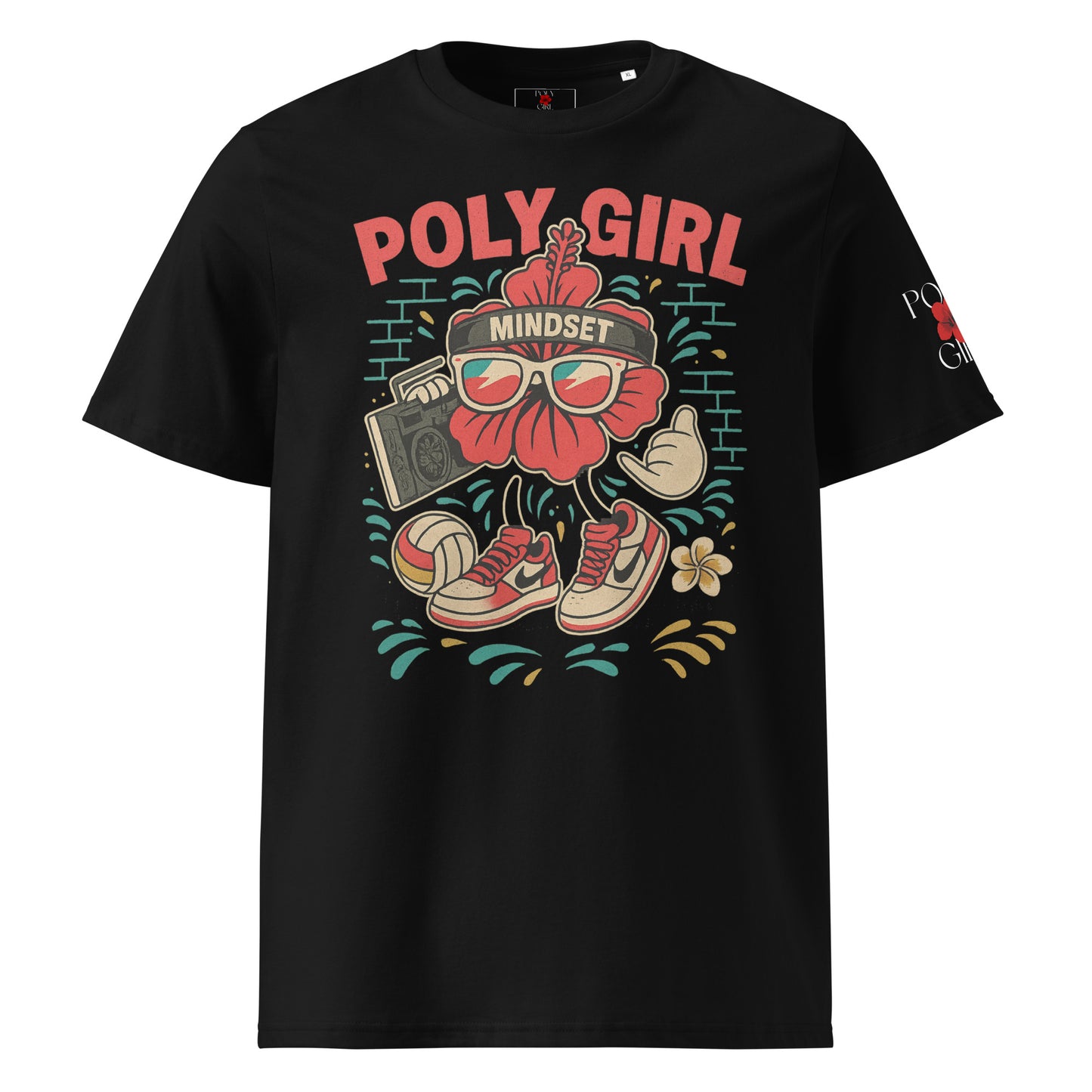 Mindset headband hibiscus graphic with sneakers and volleyball