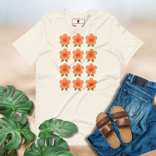 Vintage Hibiscus Pattern Tee