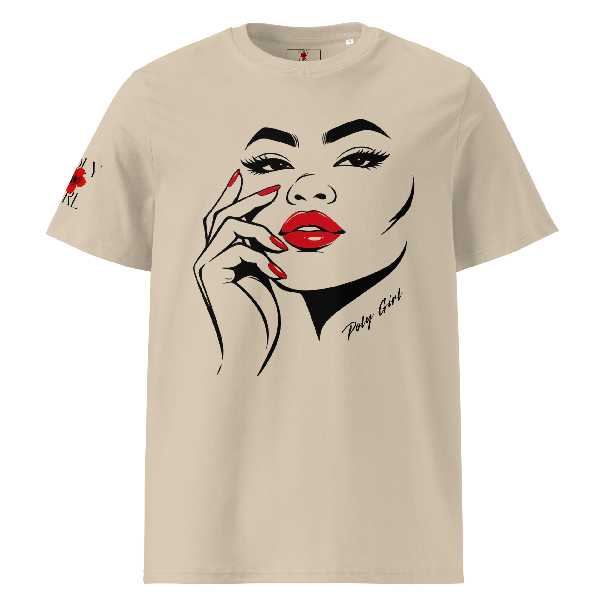 All Dressed Up and No Where To Go Tee in beige by Poly Girl