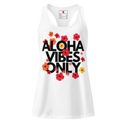 Aloha Tank Top with Aloha Vibes Design by Poly Girl 