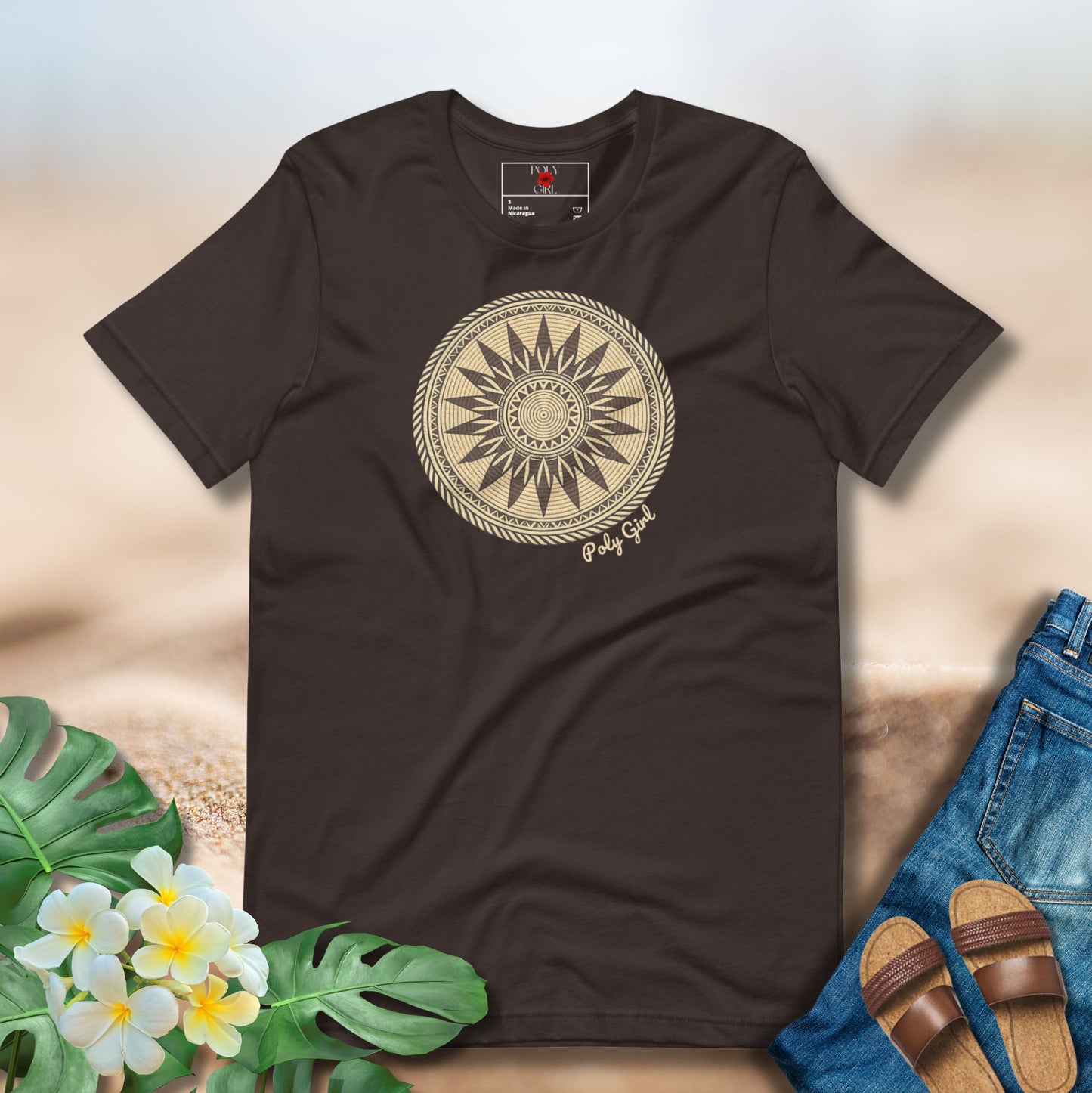 Ata Tee in brown by Poly Girl