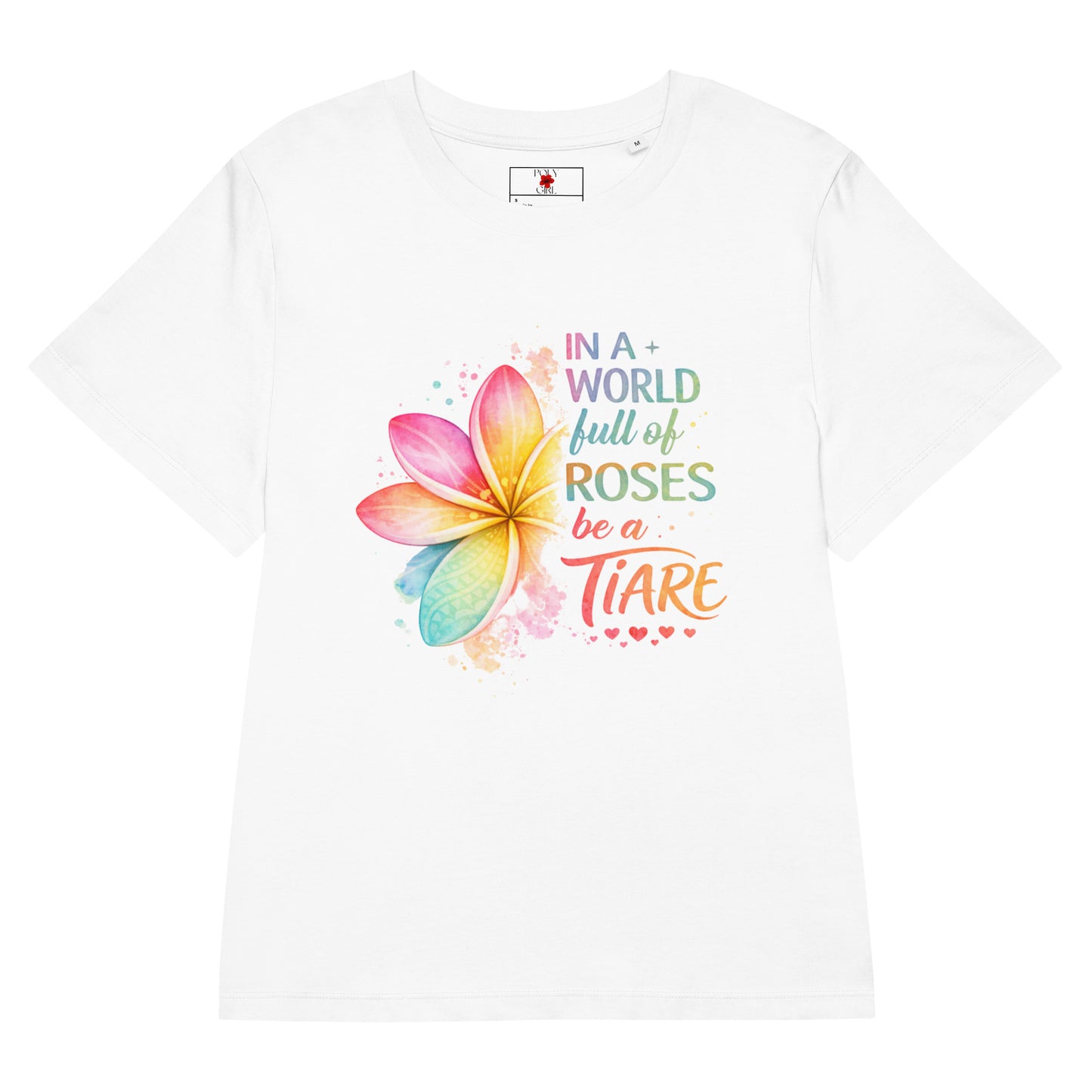 Be a Tiare Tee in white by Poly Girl