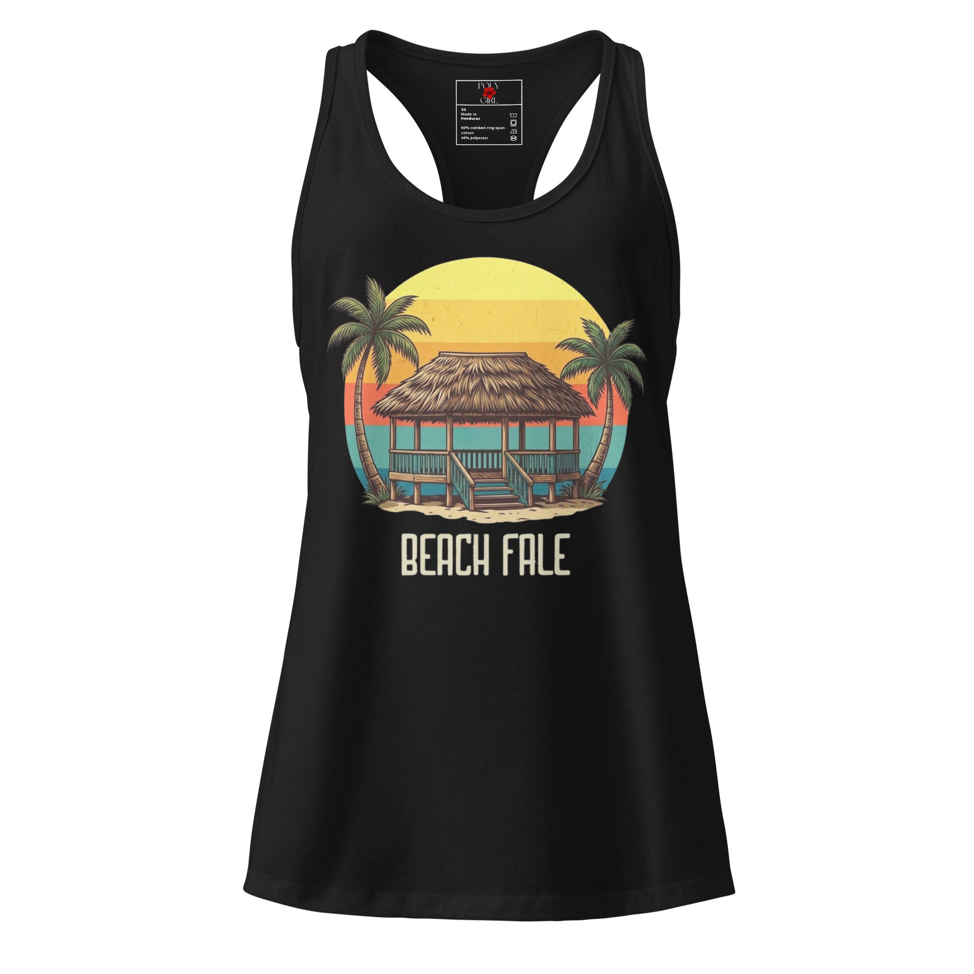 Beach Fale Samoan tank top in black