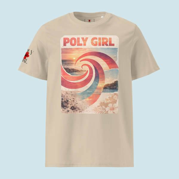 Beyond the Moana Tee by Poly Girl in beige - front view