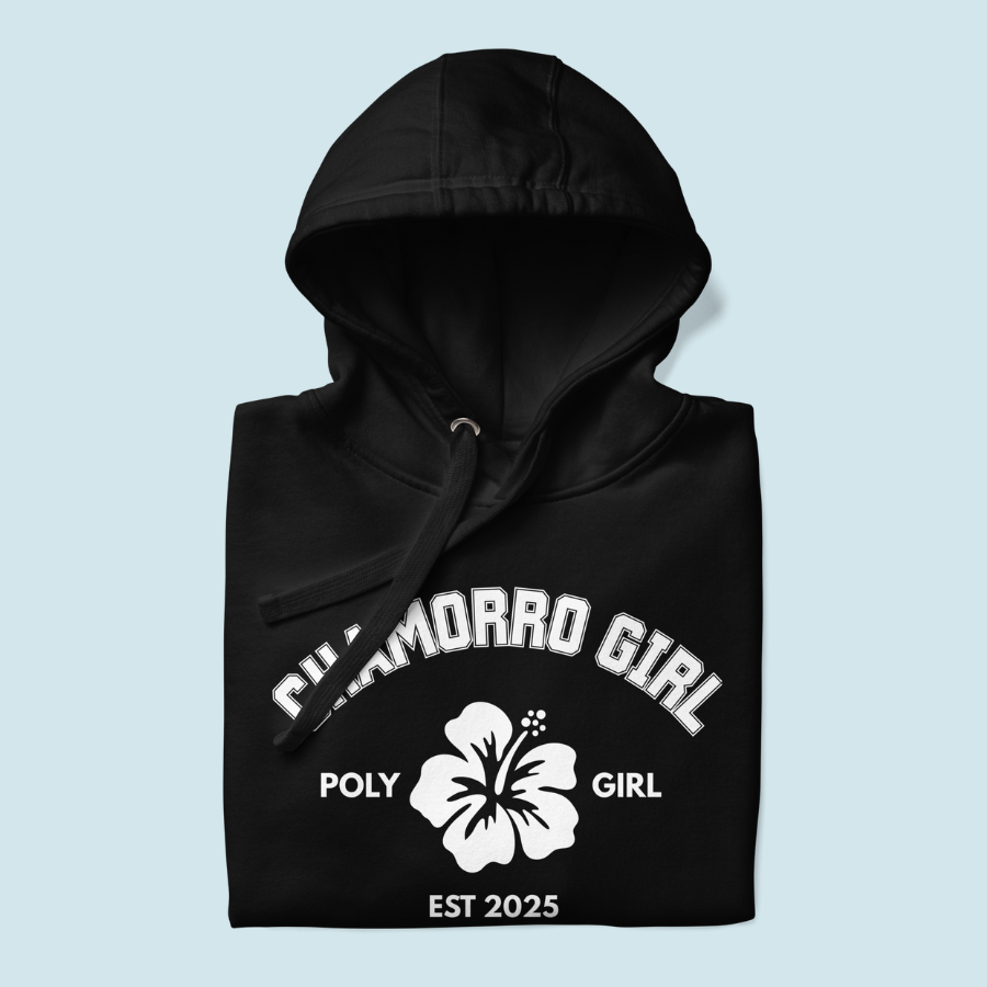 Black Chamorro Girl Classic Hoodie folded image