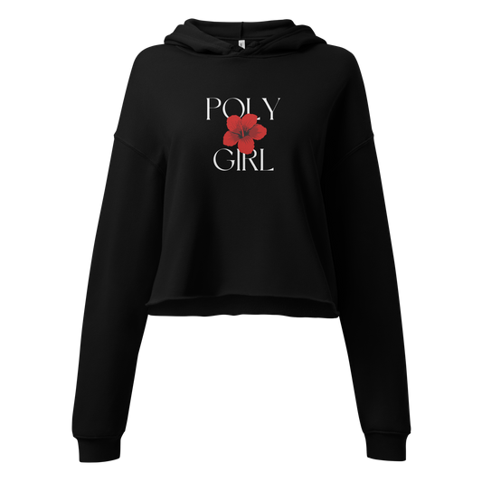 Black Crop Top by Poly Girl with Samoa Talofa Embroidery on wrist