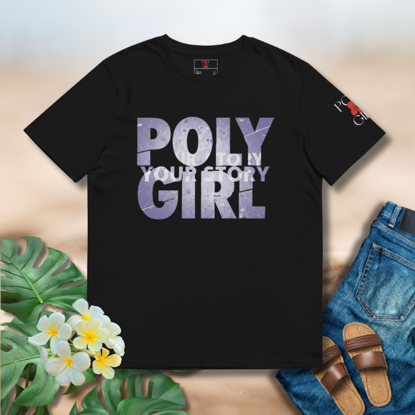 Poly Girl identity block graphic tee in oversized typography