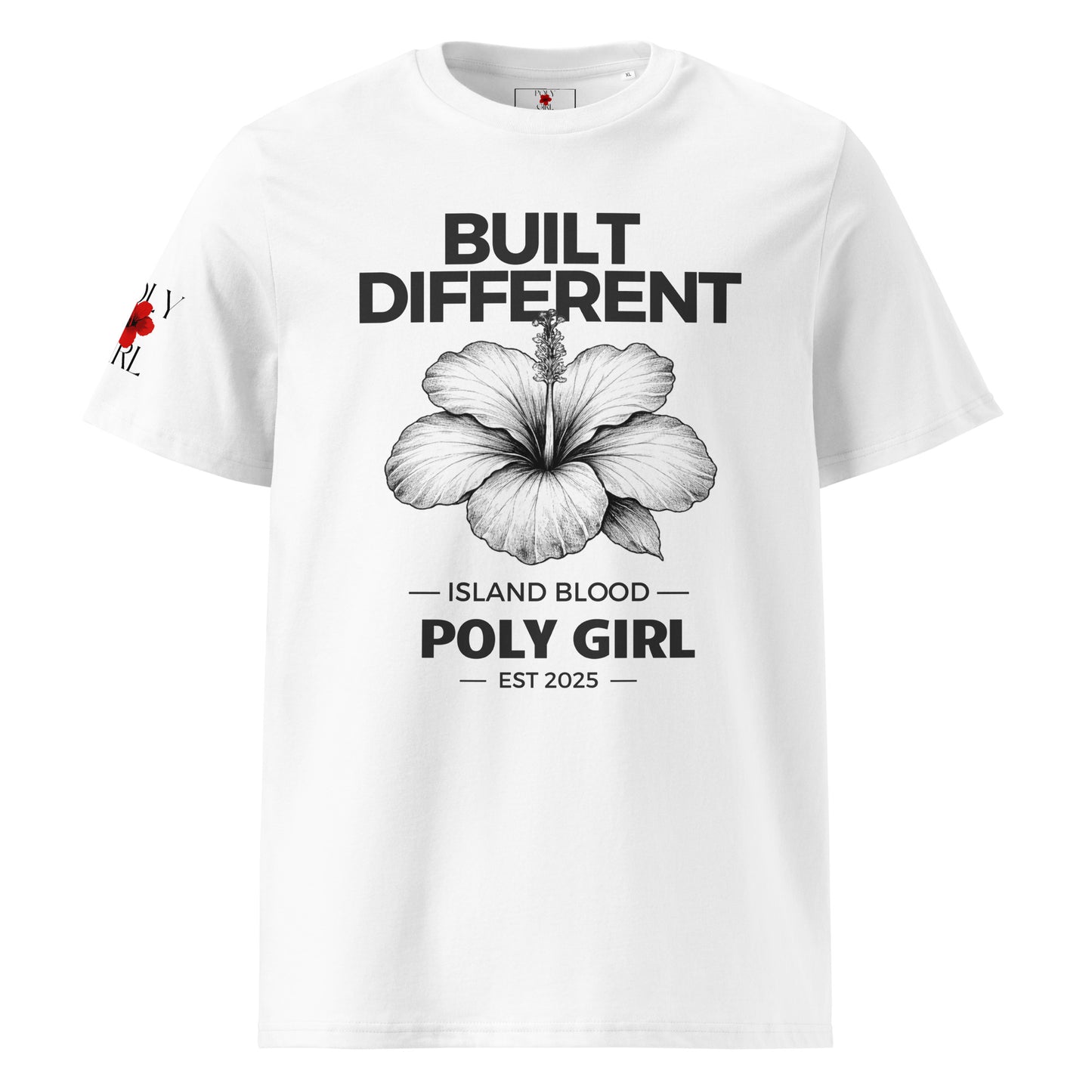 Built Different White Tshirt by Poly Girl