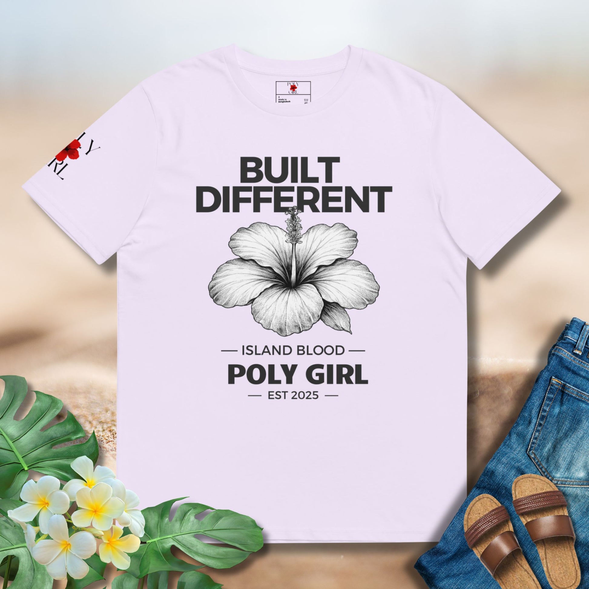 Built Different tshirt in lavender
