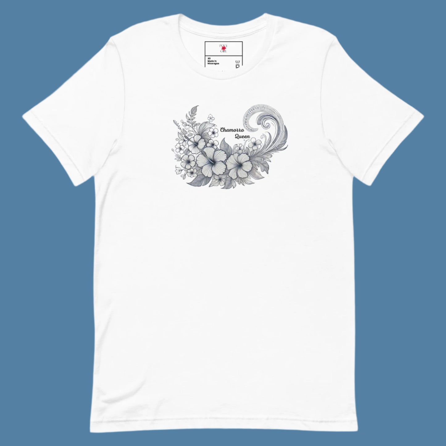 Product mocChamorro_Queen_Tshirt by Poly Girl in White