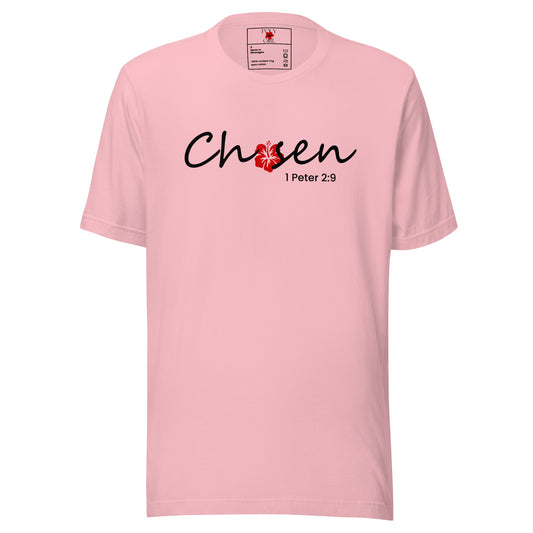 Chosen Tee 1 Peter 2:9 in Pink by Poly Girl 