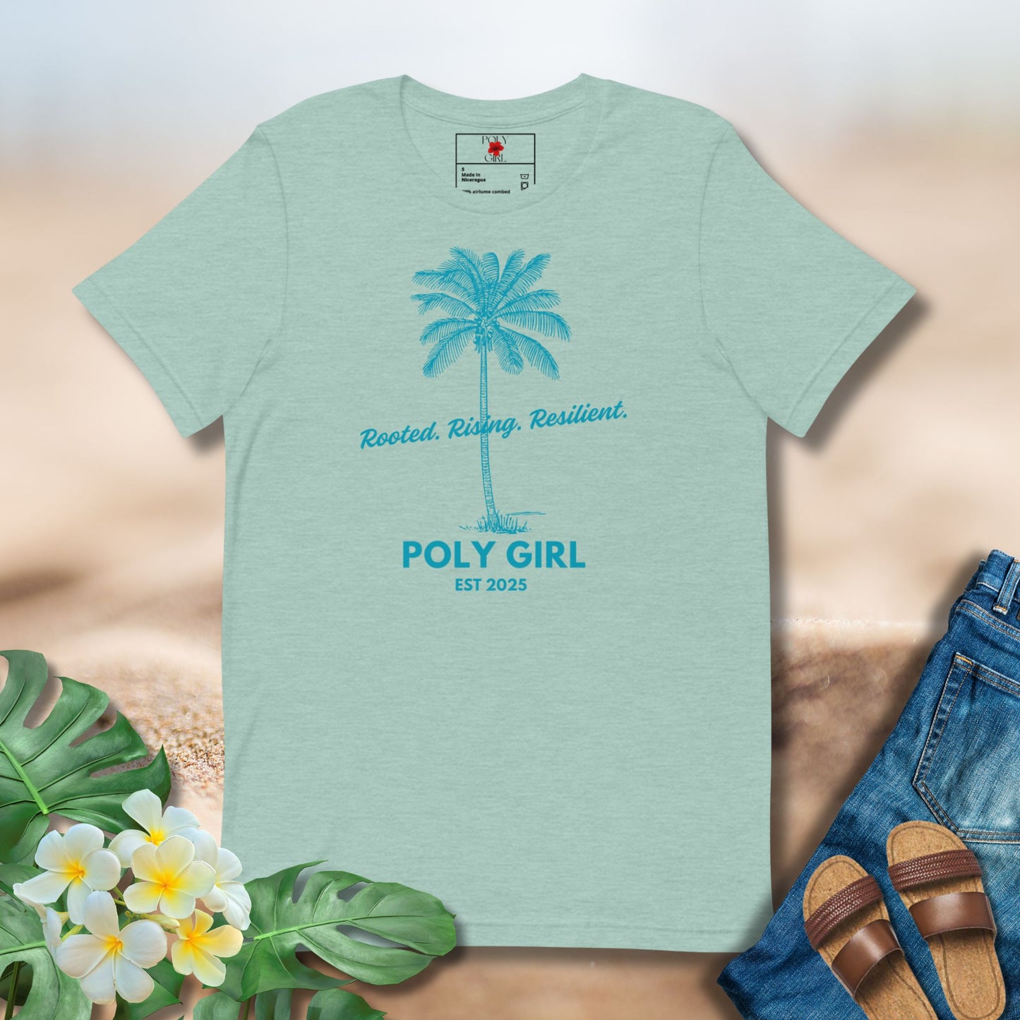 Coconut Palm tee in Green