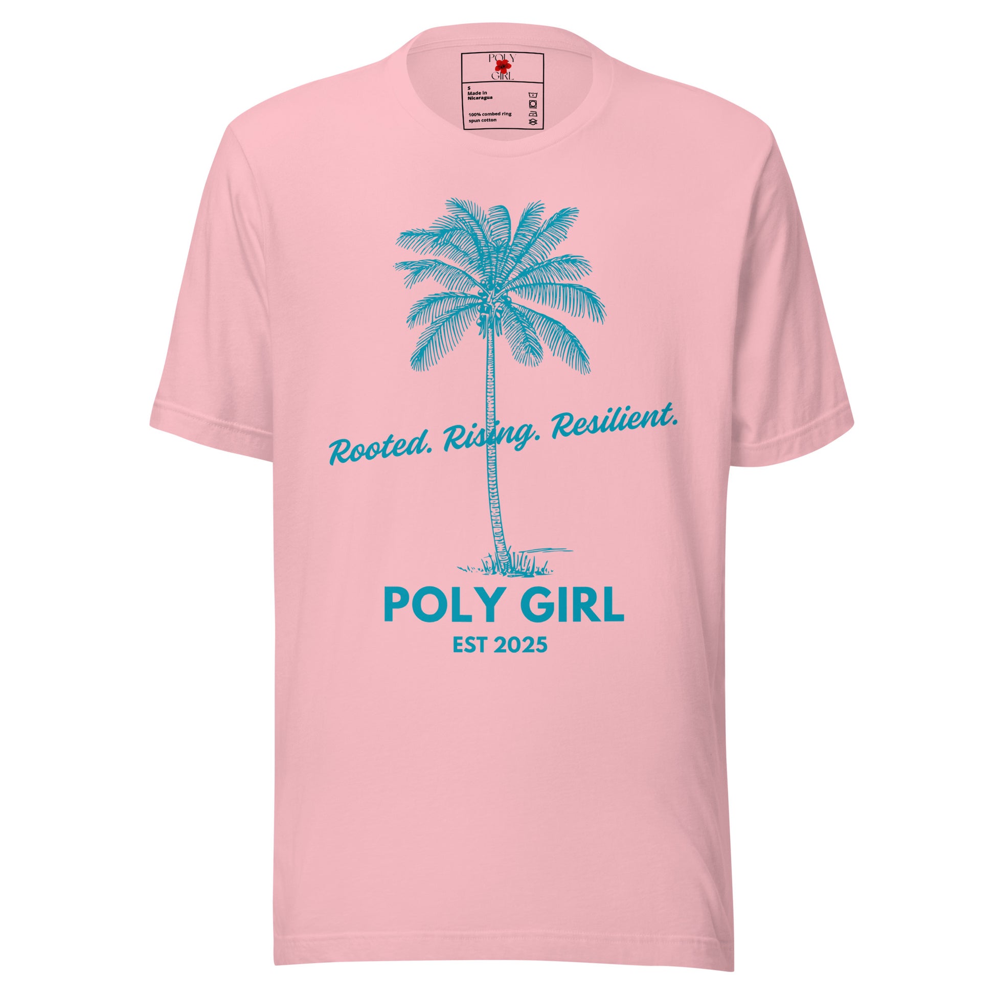 Coconut Palm Tee in pink by Poly Girl