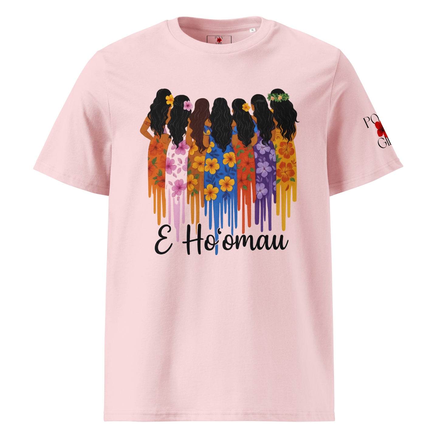 E Ho'omau Tee by Poly Girl in pink