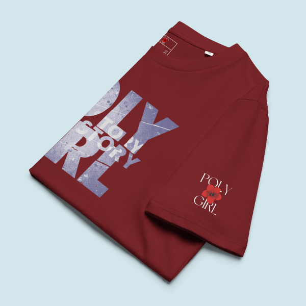 Poly Girl logo on Block Tee 