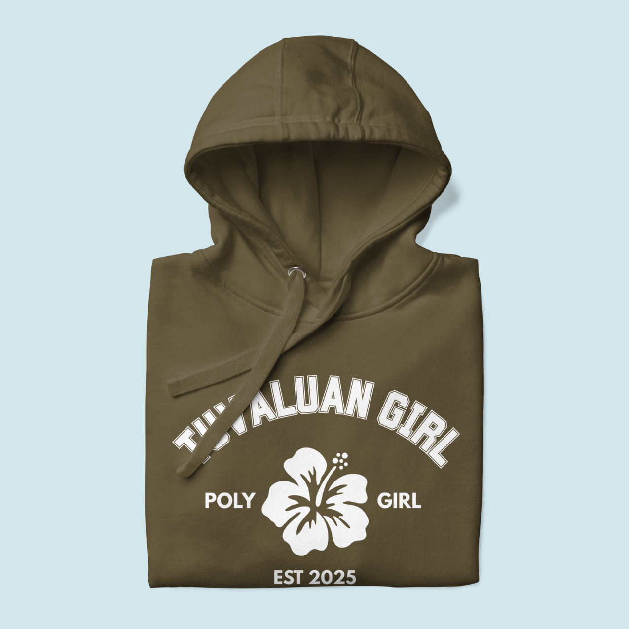 Folded Tuvaluan Girl hoodie
