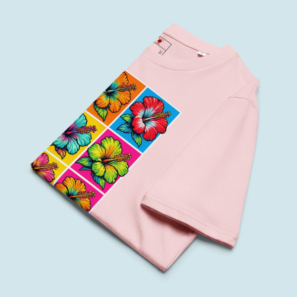 Folded view of Portrait of a Hibiscus Tee