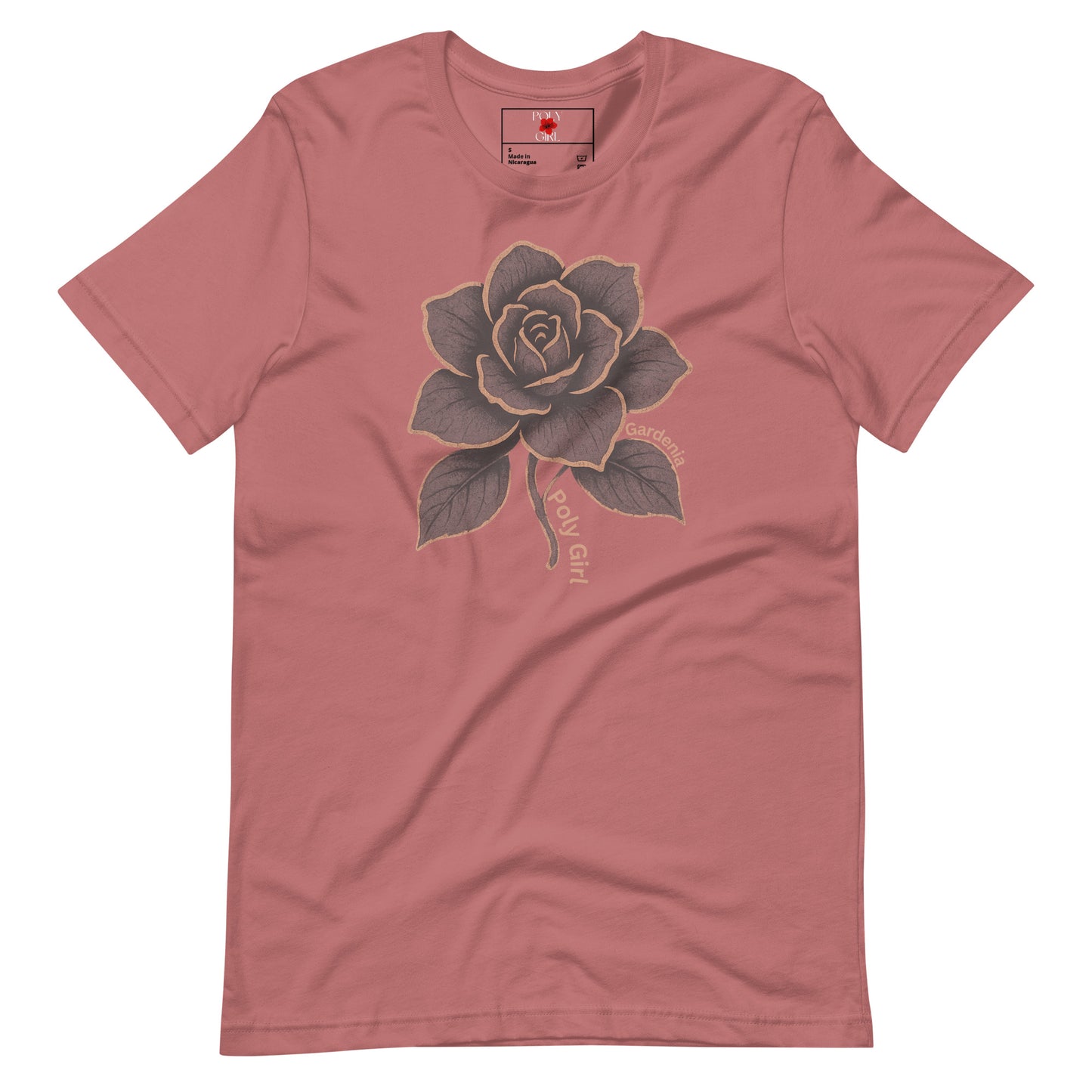 Gardenia Tee by Poly Girl in mauve