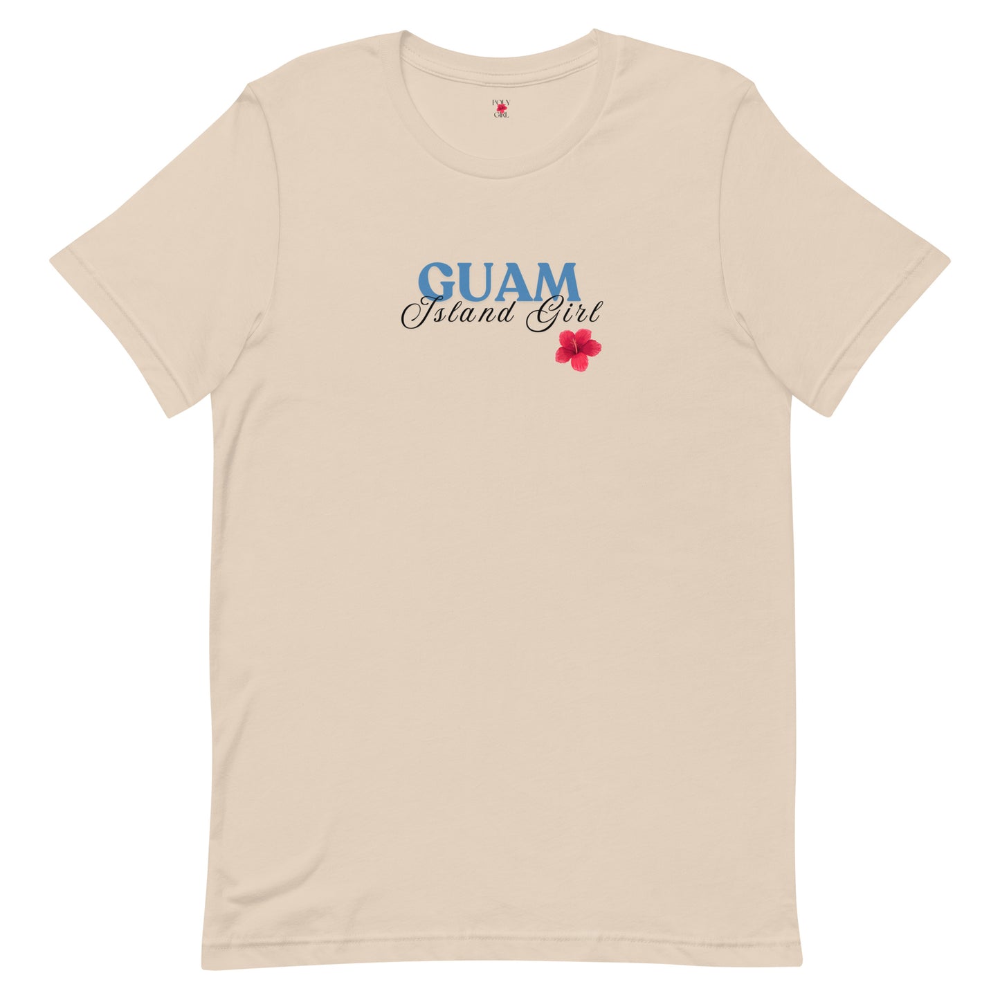 Guam Island Tshirt by Poly Girl in Beige