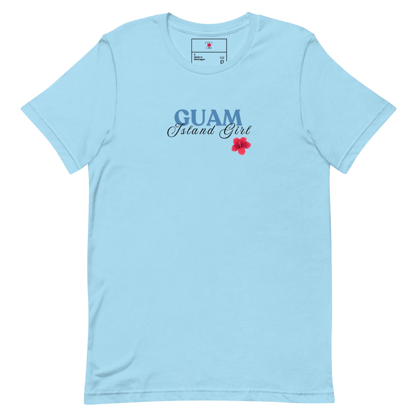 Guam Island Tshirt by Poly Girl in Blue