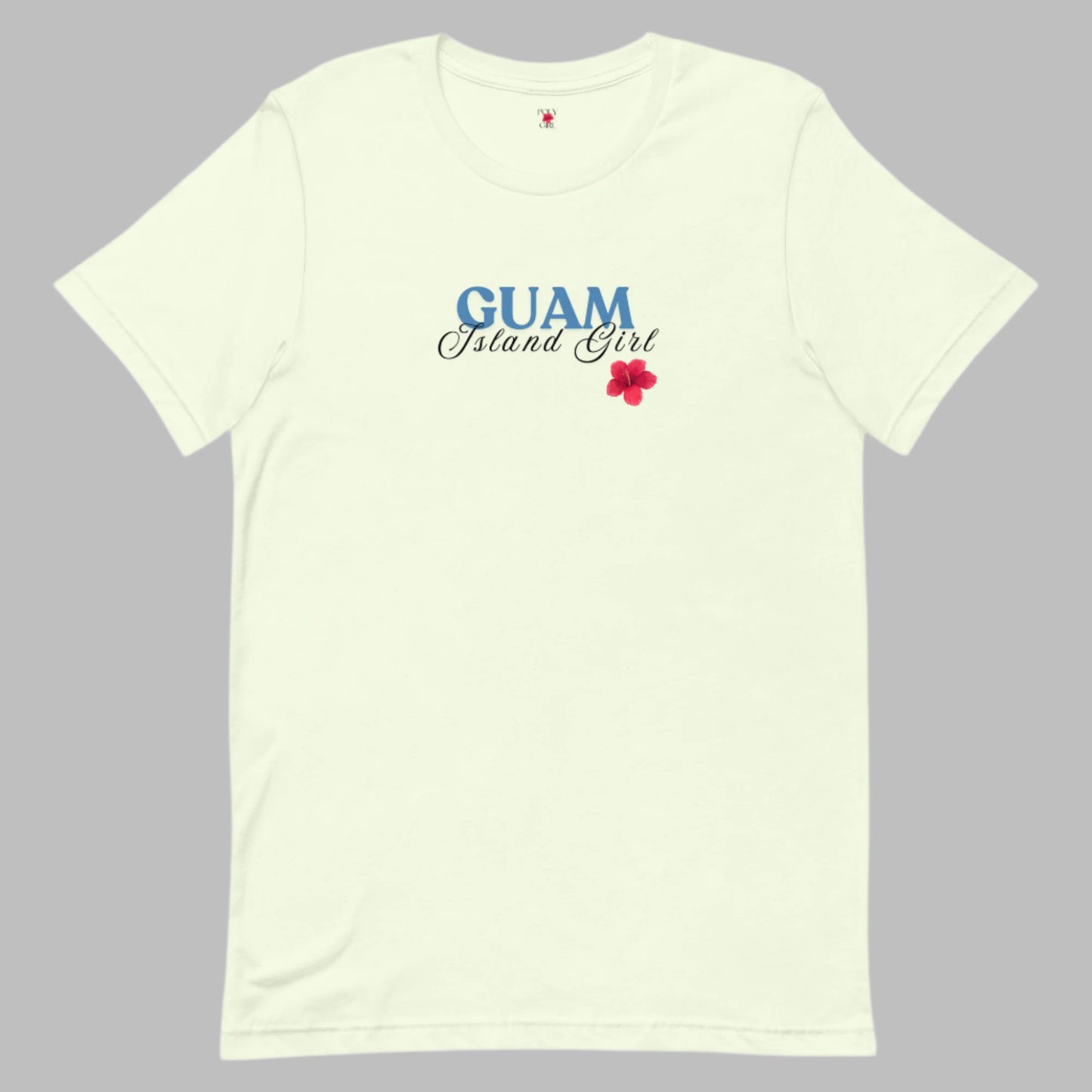 Guam Island Tshirt by Poly Girl in Citron