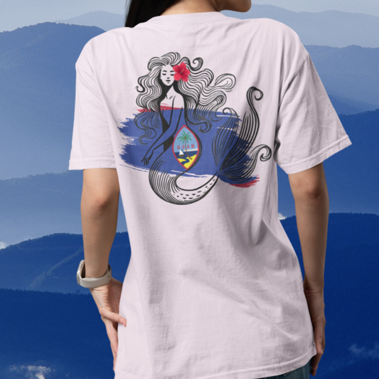 Guam Tshirt_Flag and Sirena Mermaid by Poly Girl 