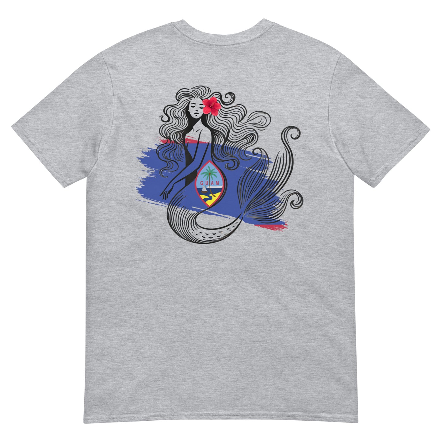 Guam Tshirt_Flag and Sirena  by Poly Girl  in Gray