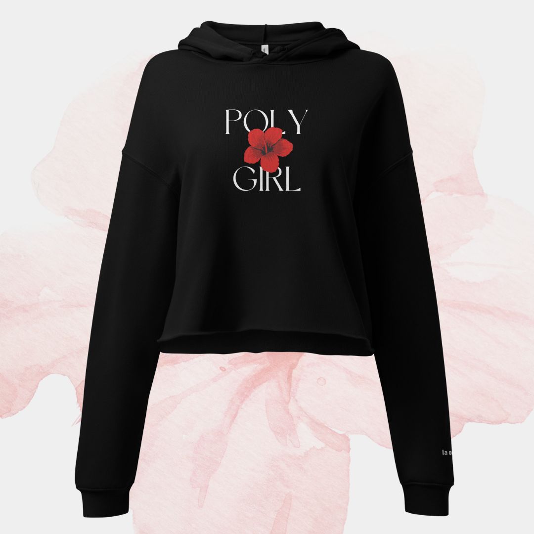 Ia_ora_na_Cropped_Hoodie in Black 