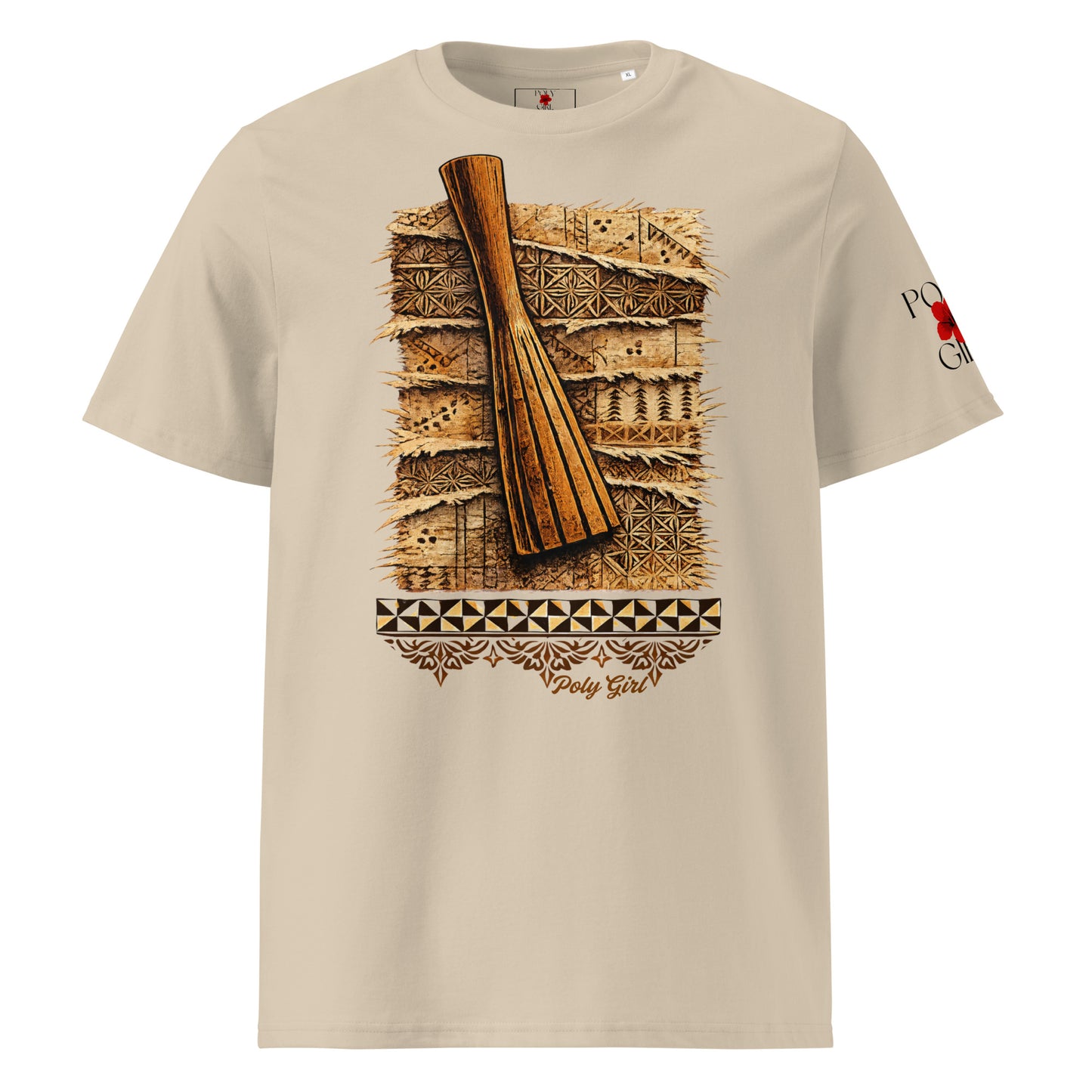 Ike and Kupesi Tee in beige by Poly Girl 