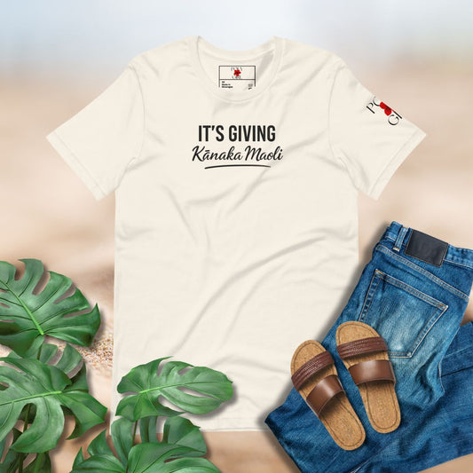 Kānaka Maoli Tshirt in khaki by Poly Girl