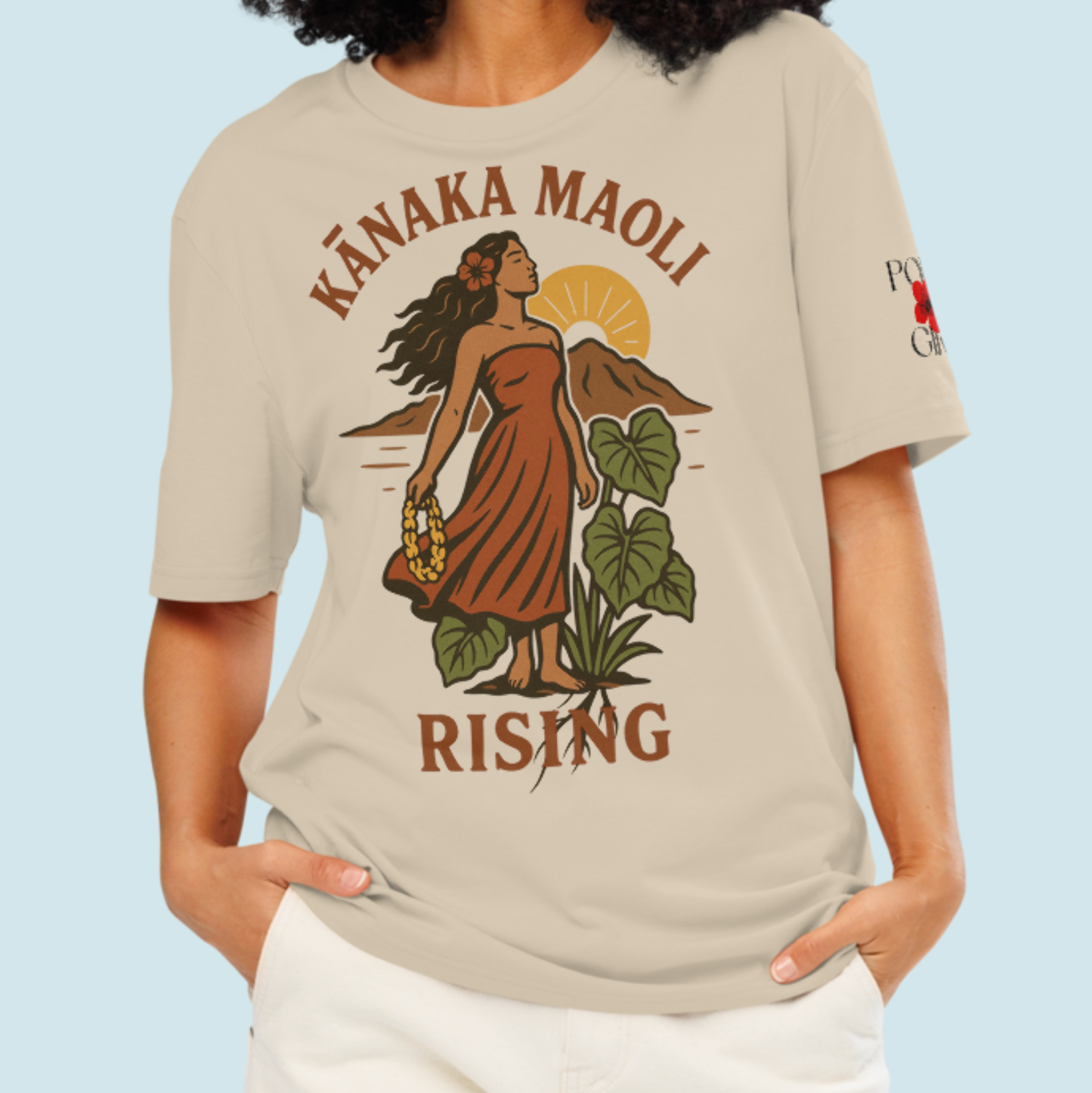 Kanaka Maoli Tee in beige