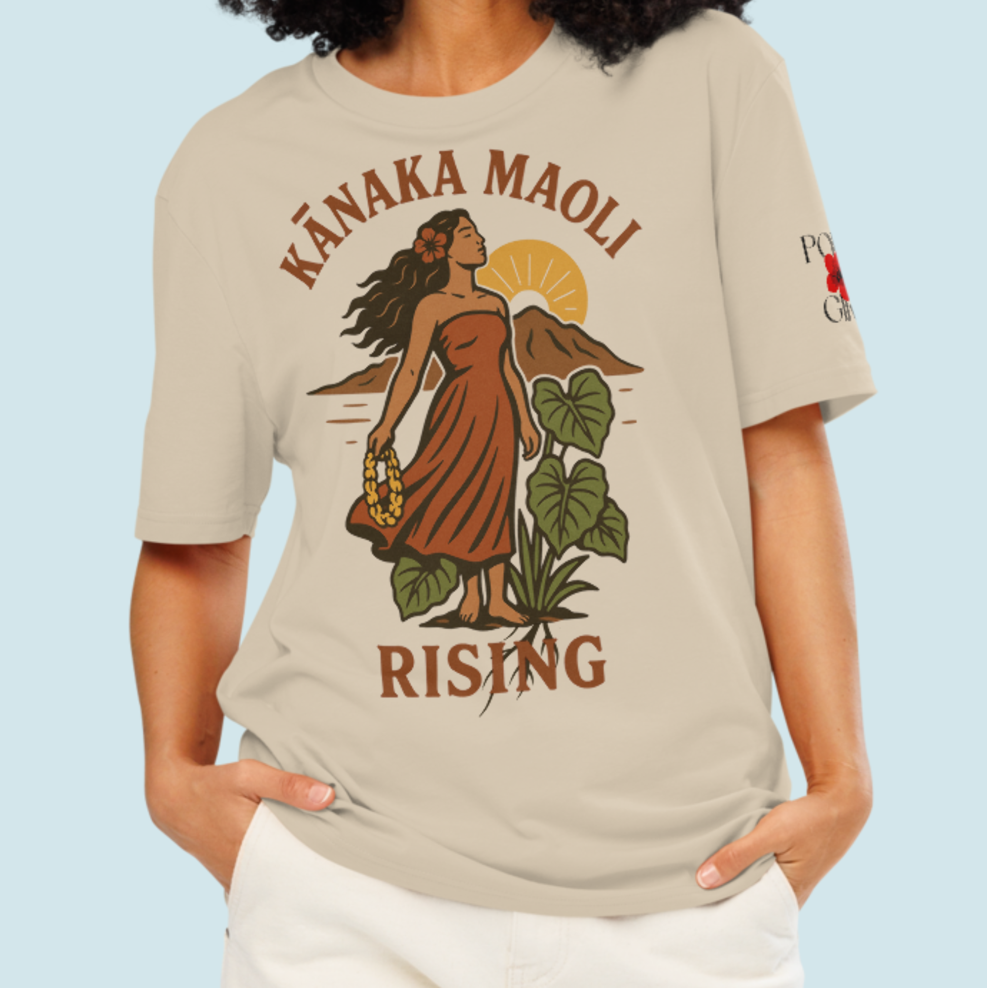Kanaka Maoli Tee in beige