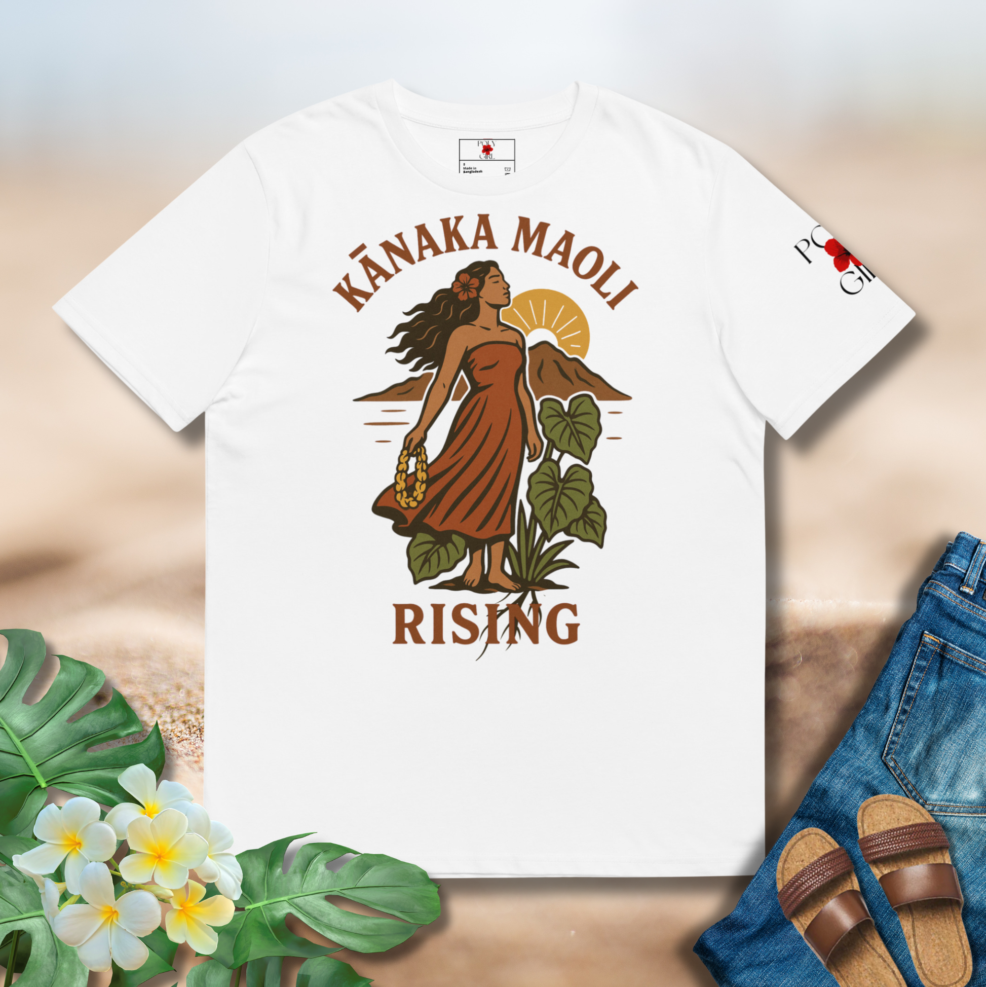 Kanka Maoli Rising Tee in white