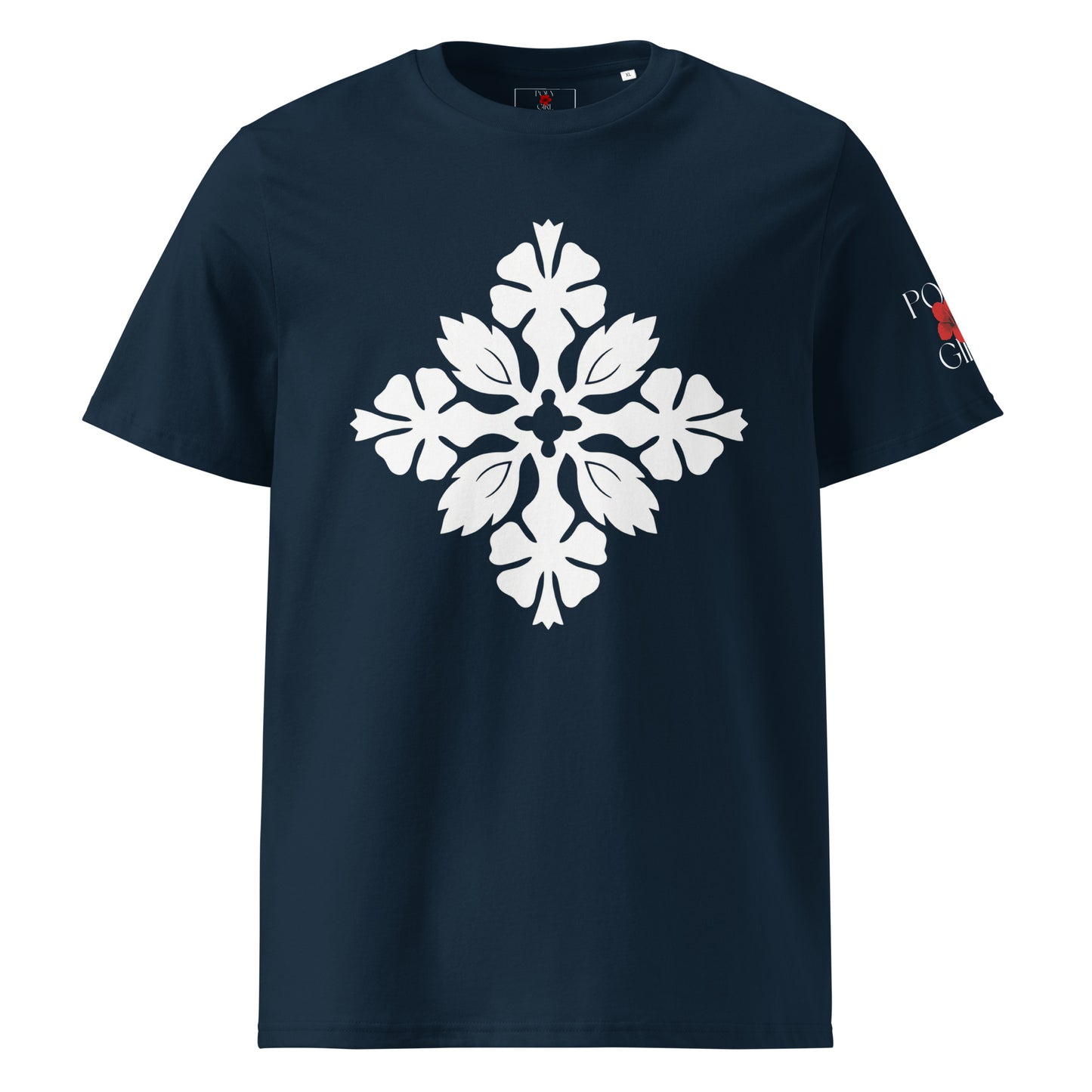 Kapa Kuiki Hawaiian Motif Tee in blue by Poly Girl 